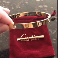 Love Gold Bangle Bracelet 