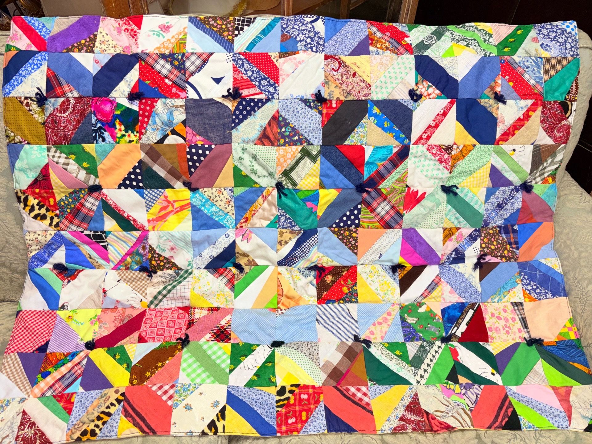 Handmade Vintage Lap Quilt