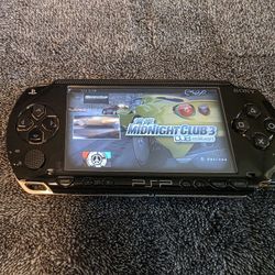 Playstation Psp 1000 Black Series Mod--ded Video Game Console 