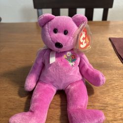 TY Mothers Day Teddy Bear Beanie Babies Mother 2004 Pink Retired MINT MWMT