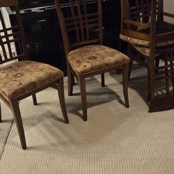 Dining Chairs - Cool "Mid-Century" Style Upholstery, Great Condition