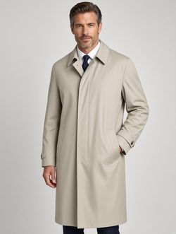 London Fog Beige Trench Coat Maincoat Weatherwear of Distinction 44R