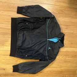AIR JORDAN Jumpman Half Zip Jacket Mens L Black 