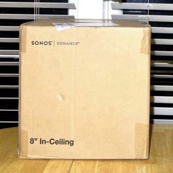 Sonos Sonance 8" In Ceiling Speakers (Pair) Brand New Sealed Includes Warranty.  INCL8WW1.  