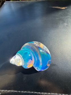 Art Glass Seashell Figurine Paperweight