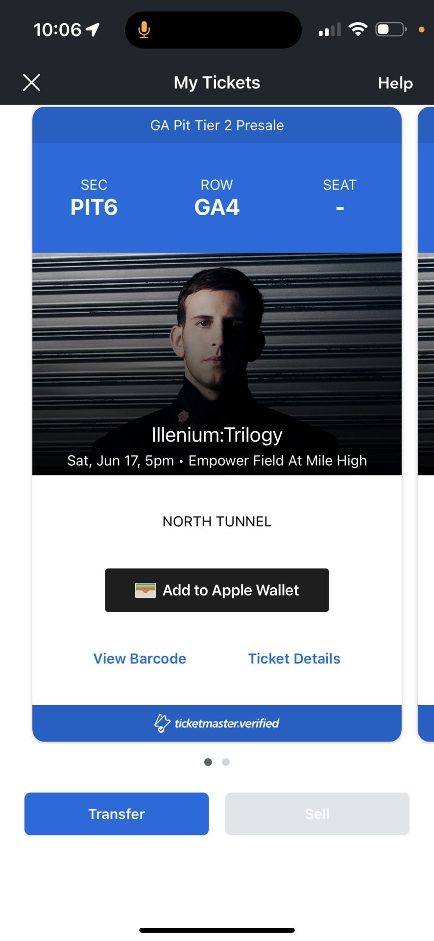 Trilogy Denver Illenium 2 GA Pit Tickets