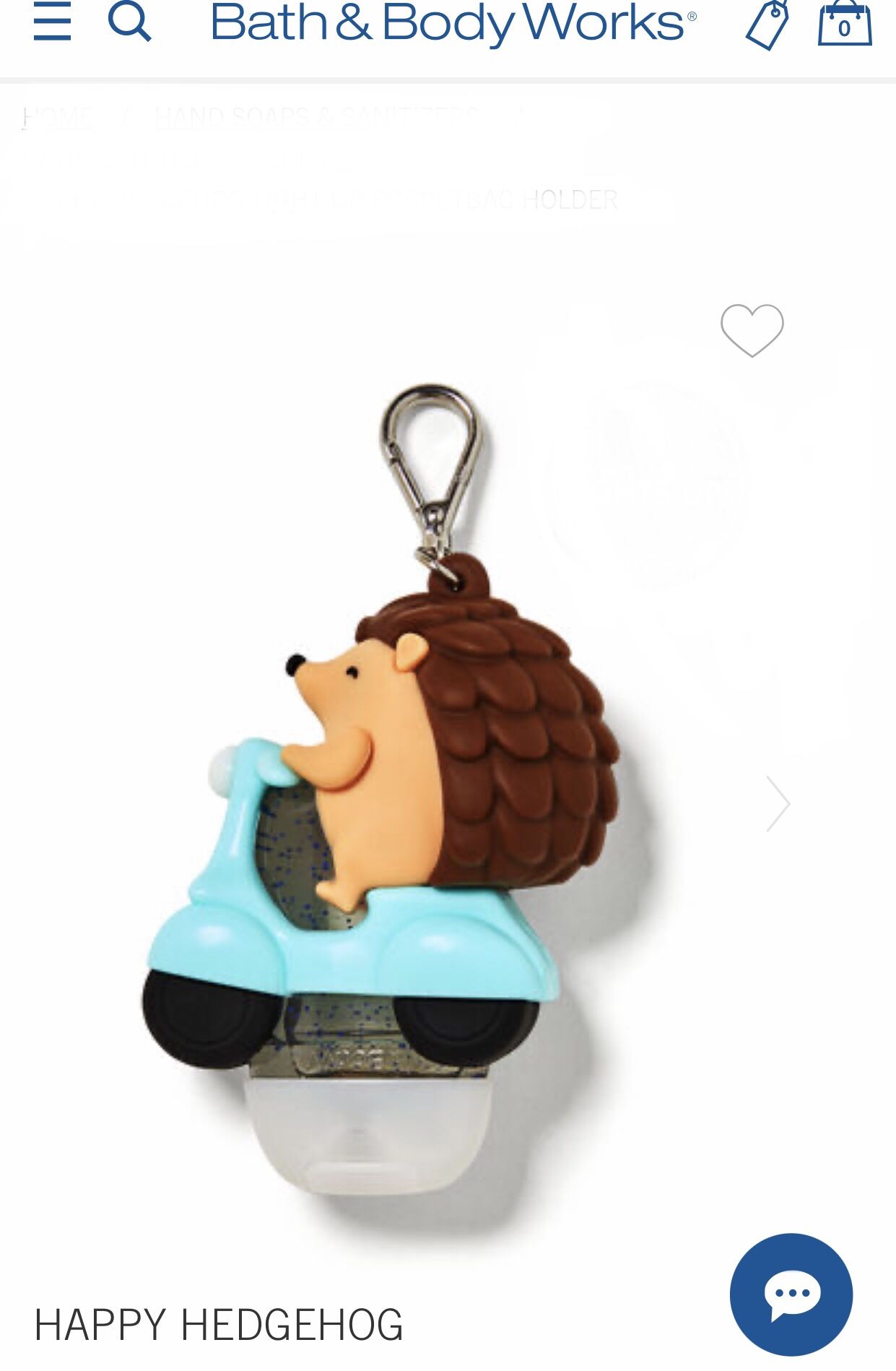 BATH & BODY WORKS adorable!💕🛵🦔Happy Hedgehog 🦔 🛵💕Pocketbac Holder