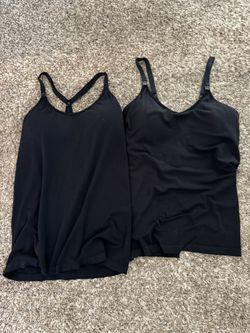 Two Nursing Tanks With Built In Shelf Bra And Nursing Clips On Front
