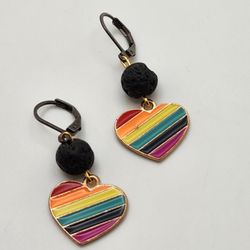 Rainbow Heart Earrings 