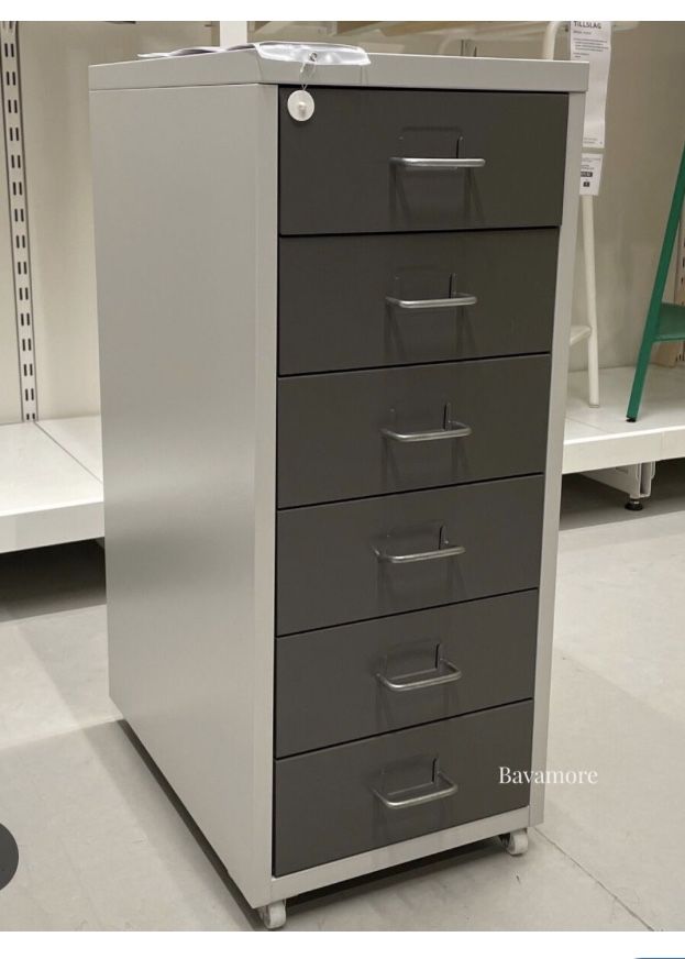 NEW assembled File Cabinet Ikea METAL  Office Cabinet Office Supply Makeup Storage Artist Supply Storage 