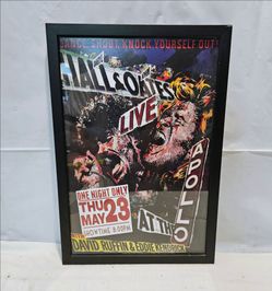 Framed Hall & Oates Live at the Apollo 1985 Concert Promo Poster 13x19