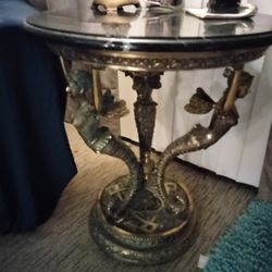 Brass And Marble Tables 