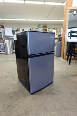 Arctic King 3.2 Cu ft Two Door Mini Refrigerator with Freezer – Stainless Steel