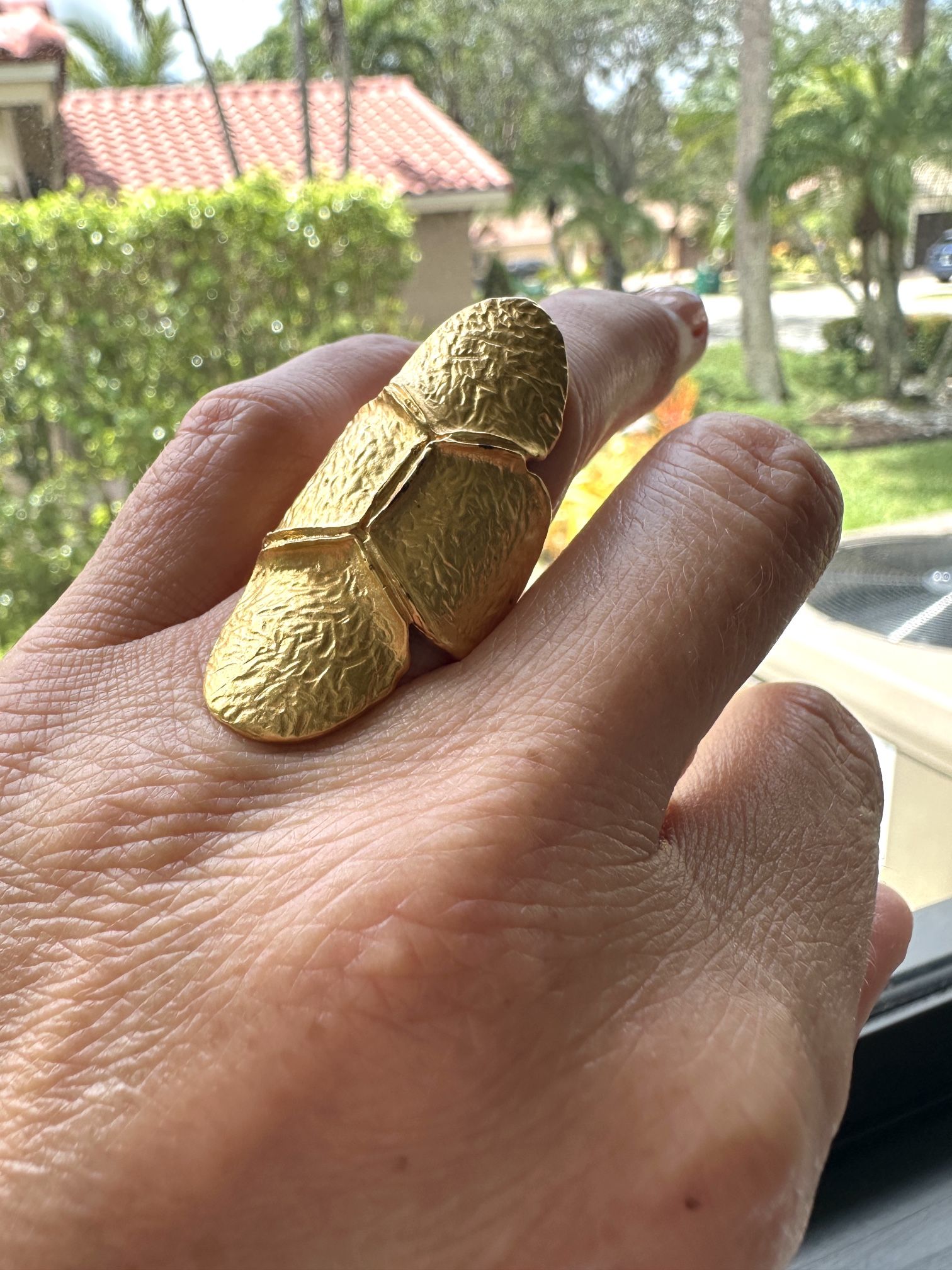 24K Gold Plated Adjustable Ring