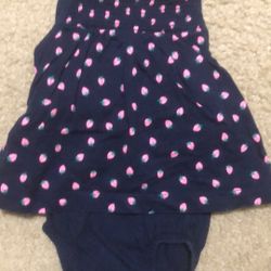 Baby Girl Cotton DressRompers Carters 6m