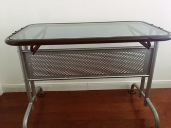 Glass top desk