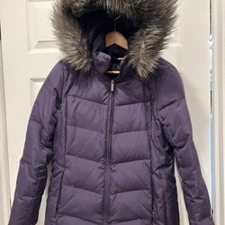 CALVIN KLEIN womens hooded down coat jacket parka faux fur Size Medium - $45