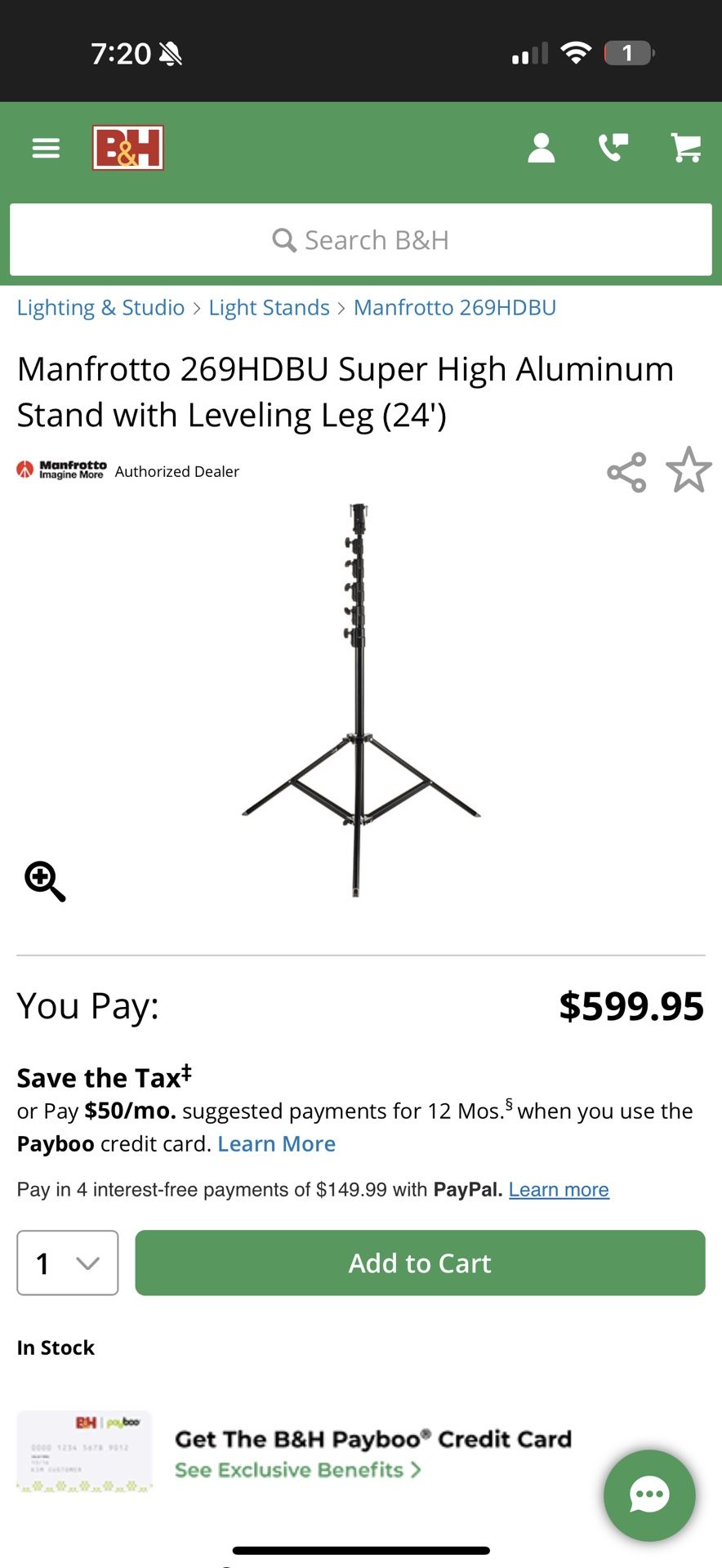 Manfrotto Super High Aluminum Stand (24 feet)