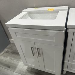 Bathroom vanity 24 inch white 