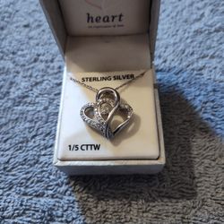 Sterling Silver Heart-shaped Necklace