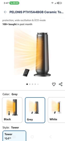 Pelonis PTH15A4BGB Ceramic Tower Heater Grey