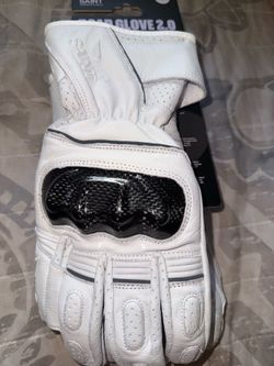 Saint Road 2.0 white motorcycle gloves (L)