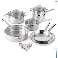 Cooks 15-piece Stainless Steel Cookware Se