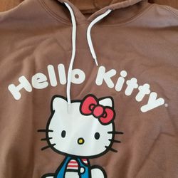 Sanrio Hello Kitty Cropped Hoodie Sweatshirt Adult Medium $30