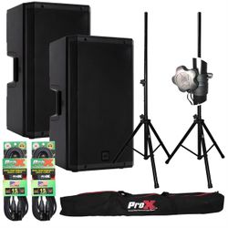 RCF ART-935A PA Speaker Pkg w/ Tripod Stands w/ Bag & Mic Cable