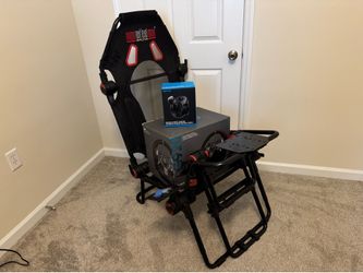 Logitech G920 Driving Force Steering Wheel & Pedals, Shifter, & Next Level Racing F-GT Lite Cockpit