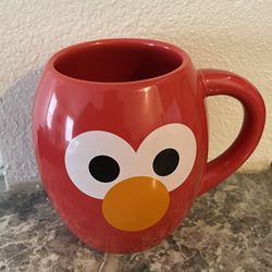 ELMO Sesame Street Workshop Elmo Loves Mornings Mug 2010 Red Coffee Cocoa Cup