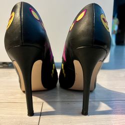 Used BETSEY Johnson Black/emojis Heels