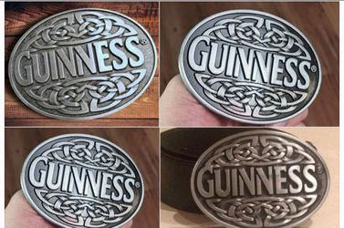 Guinness Belt Buckle Celtic Knot Design SHIPPING AVAILABLE