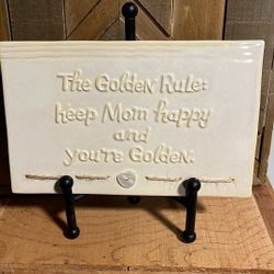 Ceramic Mom Plaque Sign 