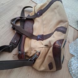 Leather/Canvas Duffel Bag