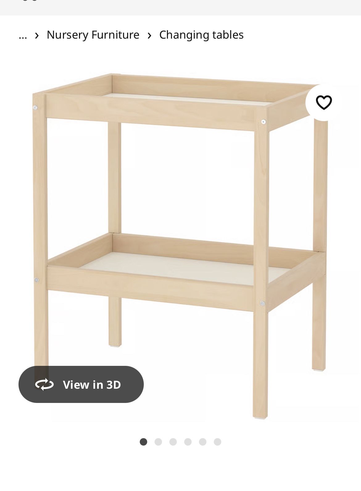 IKEA Changing Table With Changing Pad