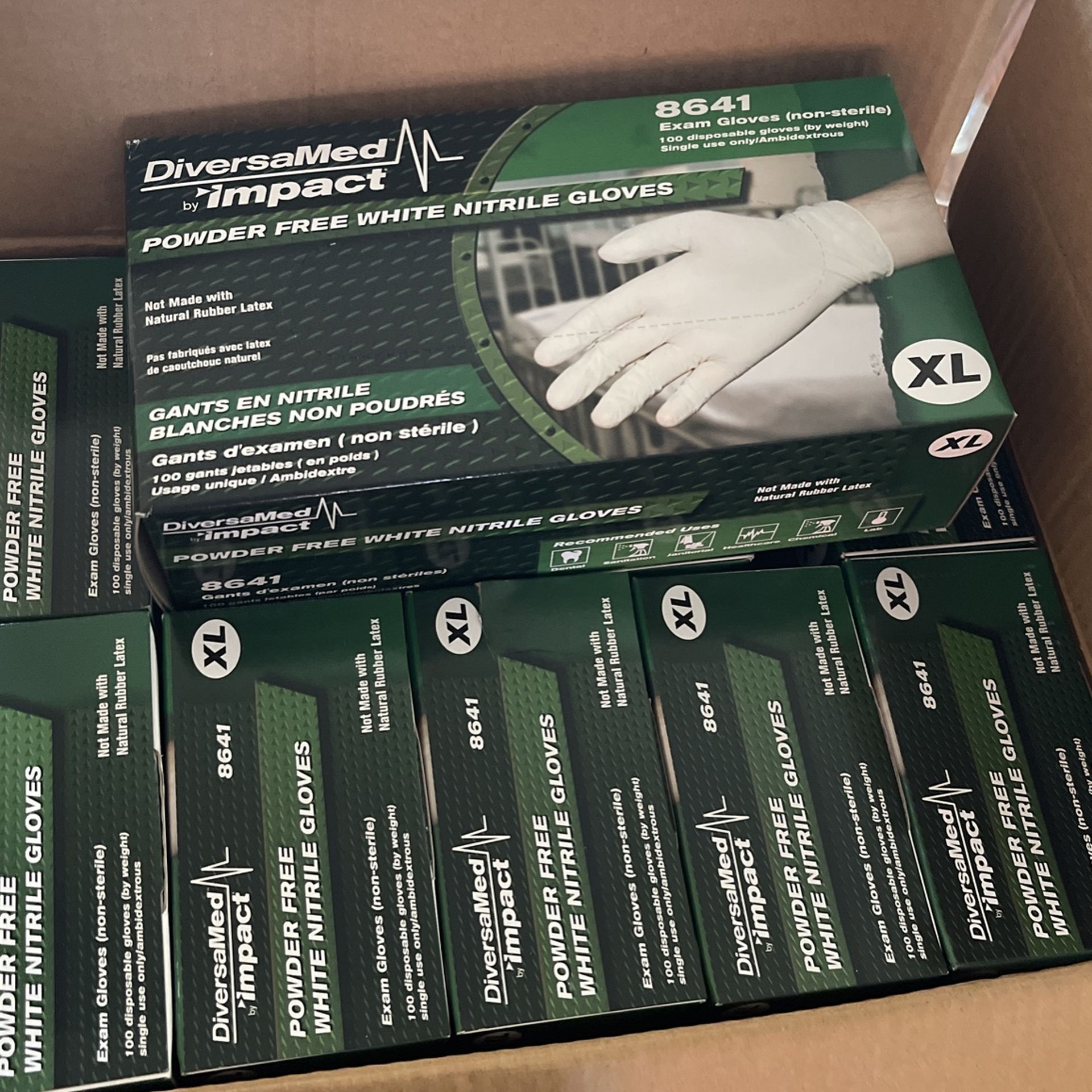 White Powder Free Nítrele Gloves