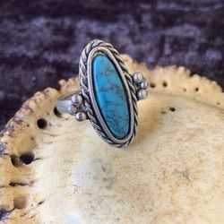 Vintage Southwest Faux Turquoise Ring