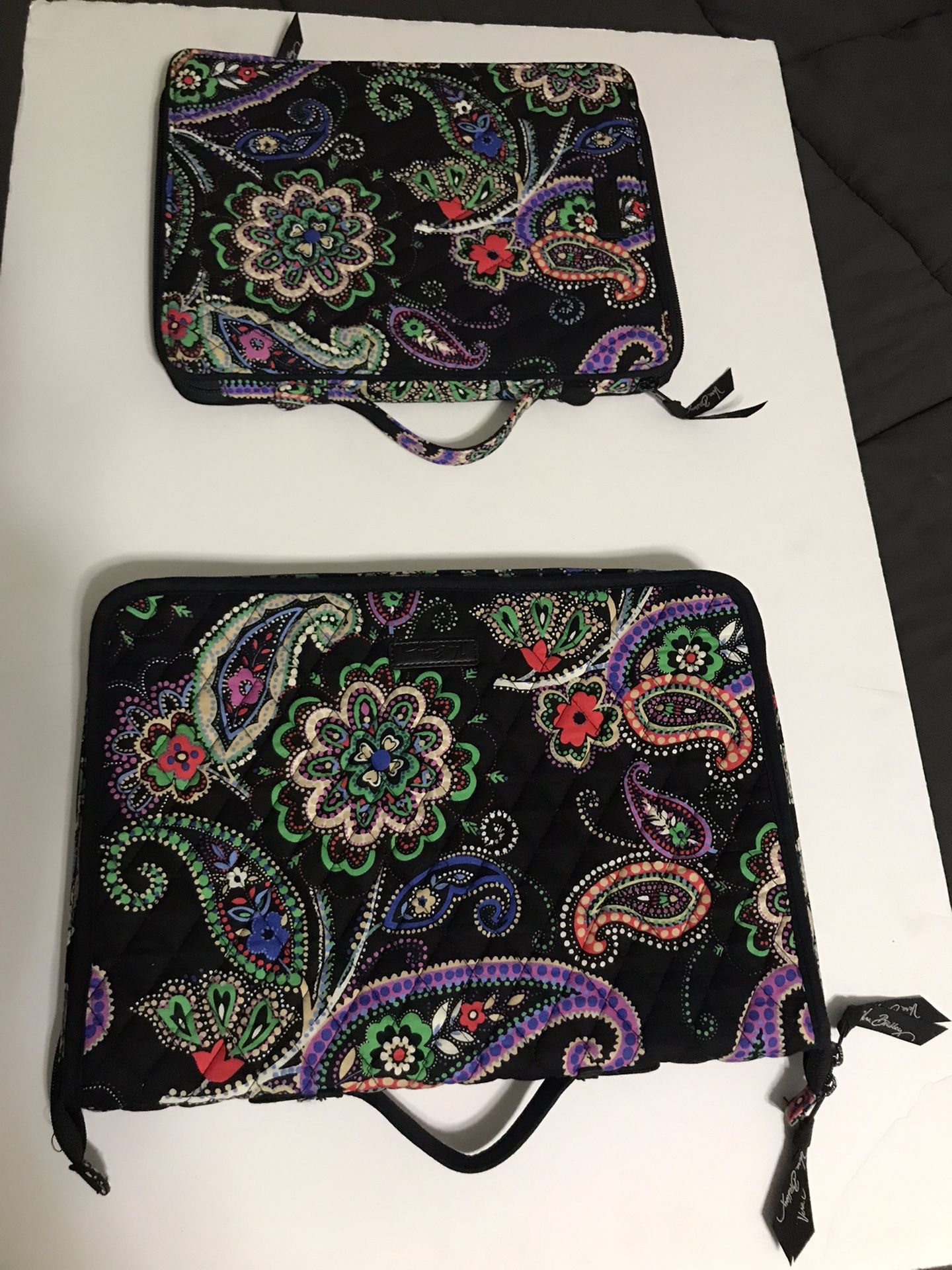 Vera Bradley Kiev Paisley 13”x9” Makeup/Jewelry Case & 11”x8 1/2” Art Book Case