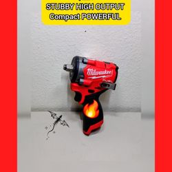 🔥 MILWAUKEE STUBBY 550# IMPACT WRENCH  Compact  Powerful Tool 