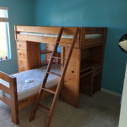 Bunk Bed With Drawers And Desk