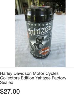 New Harley Davidson  Yahtzee Dice Game