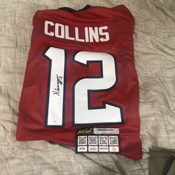 Houston Texans Nico Collins Signed Jersey.  Coa