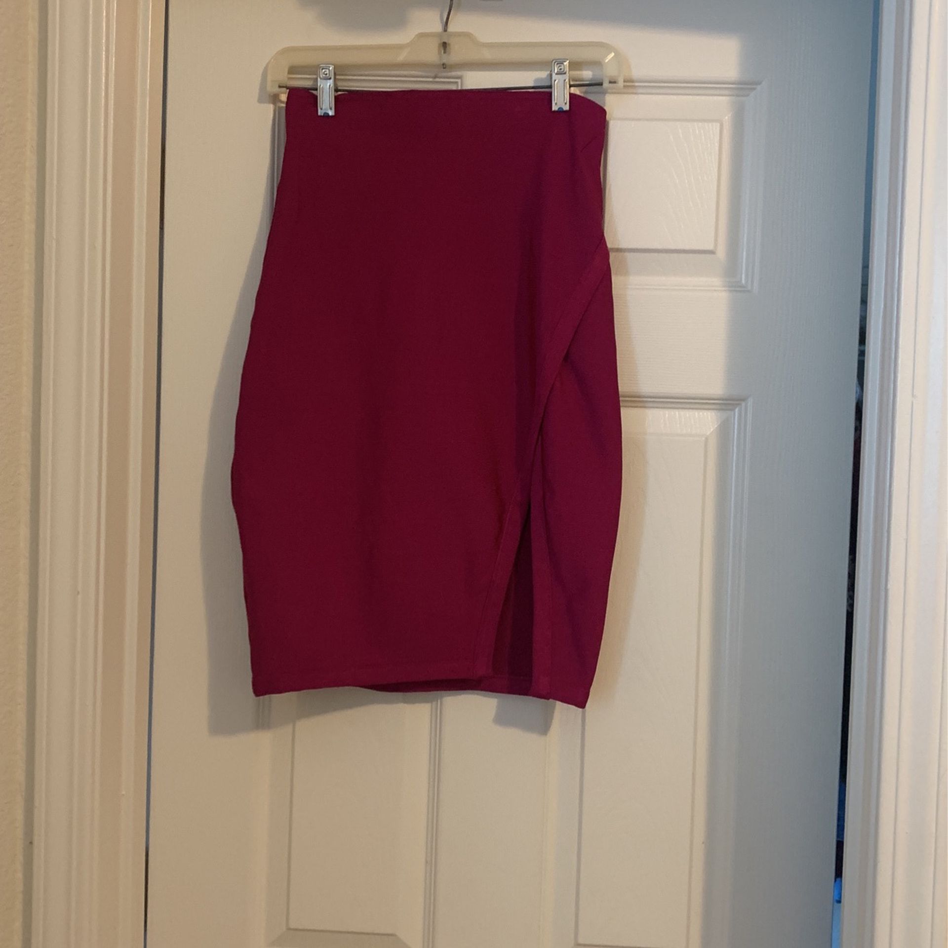 Purple pencil skirt