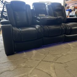 Leather recliner