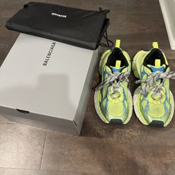 Balenciaga Mesh Distressed Men's 3XL Sneakers Fluo Yellow Blue Eu 43 US 10