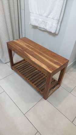 Wood bench