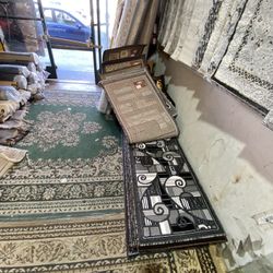 2x7 Area Rugs Carpet Rugs Runner Hallway Thick Colors Gray Black White