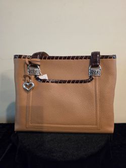 Brighton Purse, Latte/Chocolate, 8" x 11"