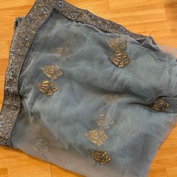 Beautiful Blue Sari